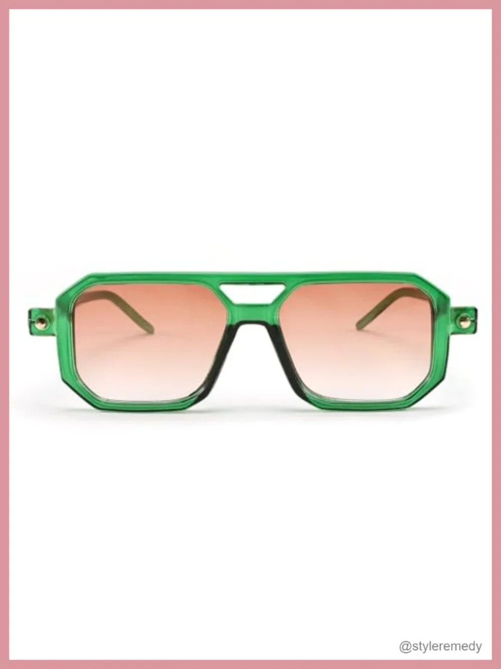 Retro Square 70s Flat Aviator Sunglasses Women Men Vintage Plastic Frame UV400